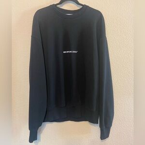 MKI Miyuki Zoku Sweatshirt Mens Sz. L Black Staple Crew Neck Fleece Sweater Cozy